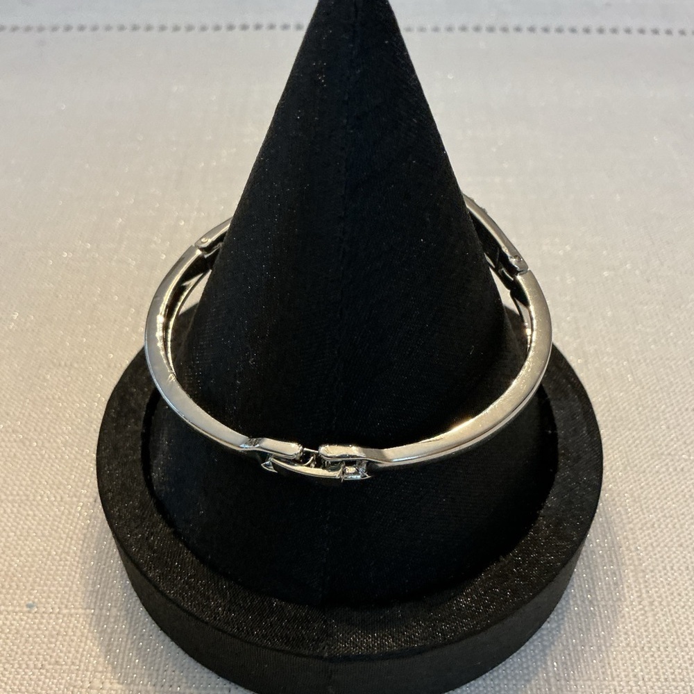 Silver Tone Rhinestone Bracelet/Bangle - Picture 3 of 4
